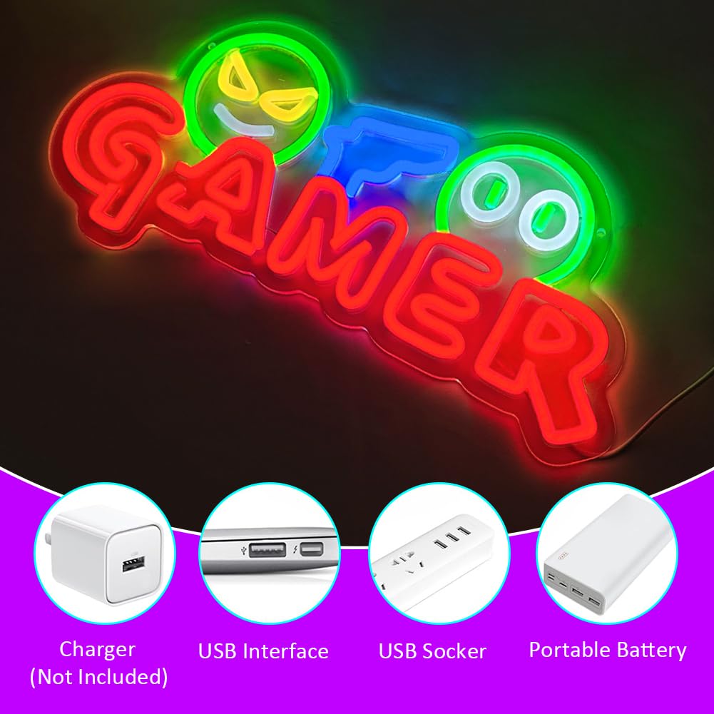 Gamer Neon Sign LED Wall Light - огляд і ціна Party Games For Christmas